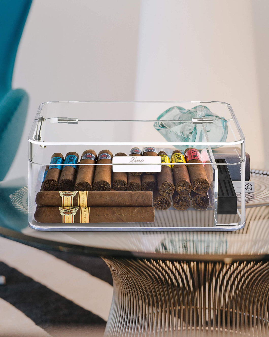 Zino Acrylic Humidor Clear (60 Cigars)